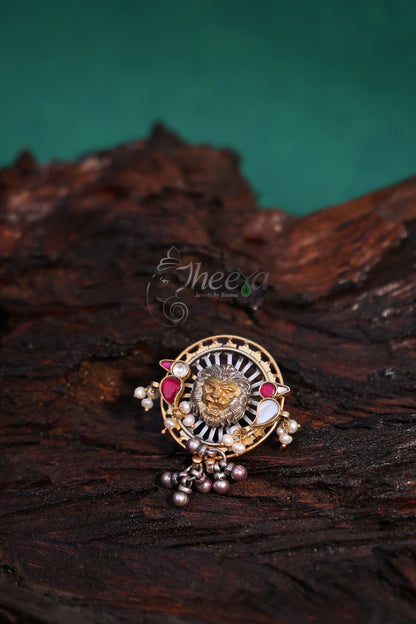 Lion kundan Ring