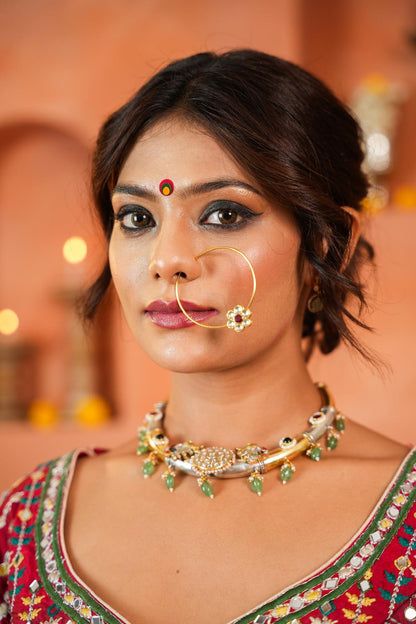 Riwaayat Kohlapuri style hasli with elephant motifs