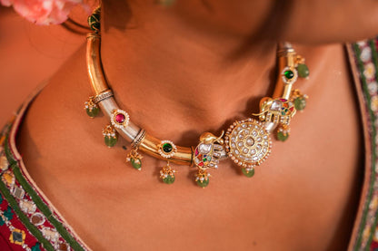 Riwaayat Kohlapuri style hasli with elephant motifs