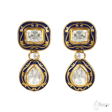 Ratnavalli Blue Meenakari Necklace set image 1