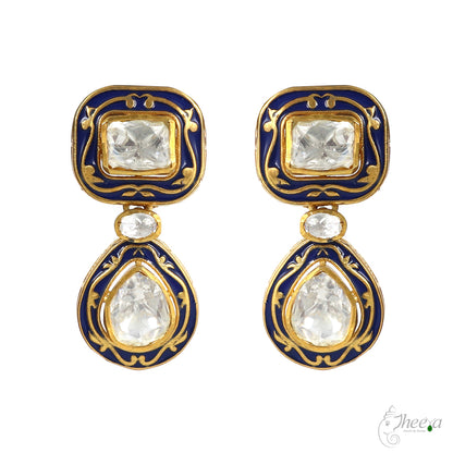 Ratnavalli Blue Meenakari Necklace set image 1