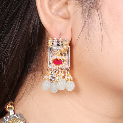 Fusion Necklace Set Lime green drops image 2