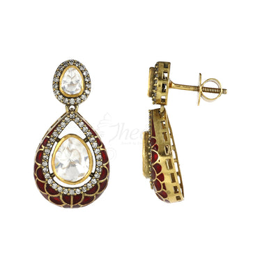 Jadau Kundan Drop Earrings image 2