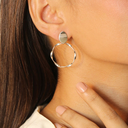 Silver Bali Ear Ring image 1