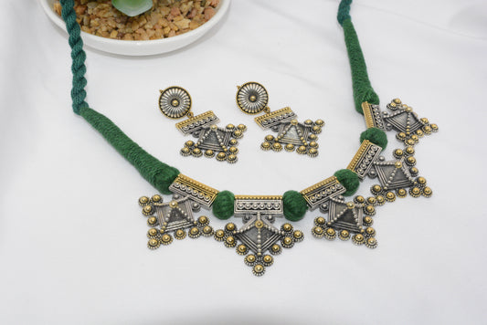 Antique Tribal Silver Necklace Set image 0