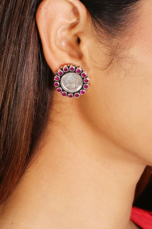 Saadagi Red Coin earring image 0