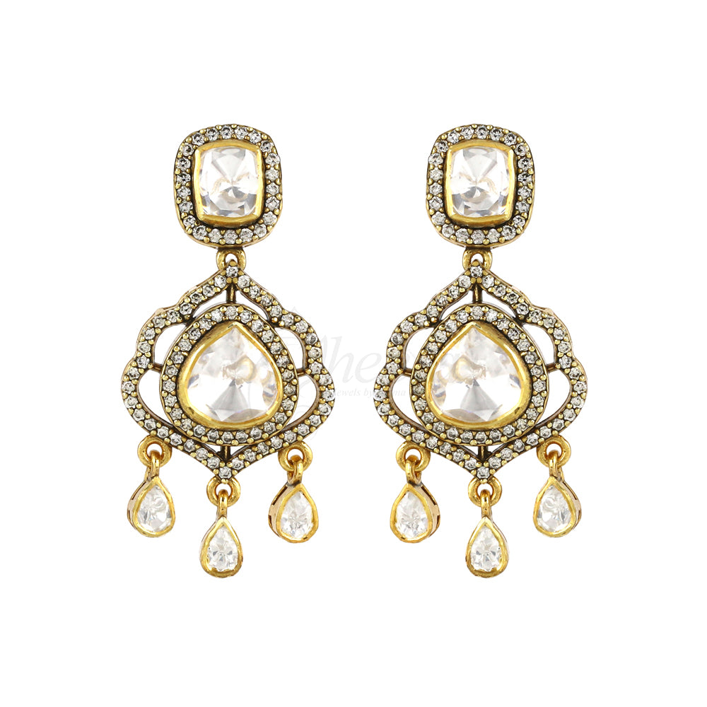 Moissanite Multi Drop CZ Studs image 1