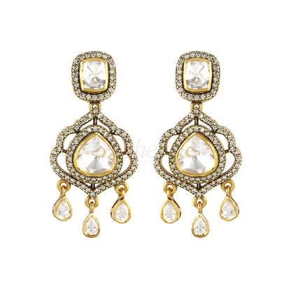 Moissanite Multi Drop CZ Studs image 1