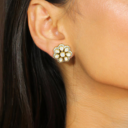 Flower Moissanite Studs image 0