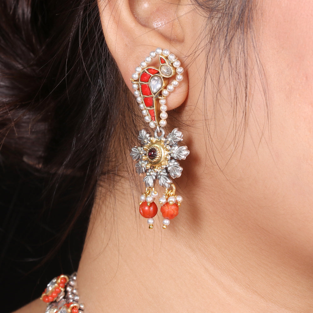 Coral birds necklace image 2