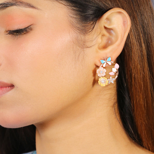 Tender Floral with Butterfly Ring image 0