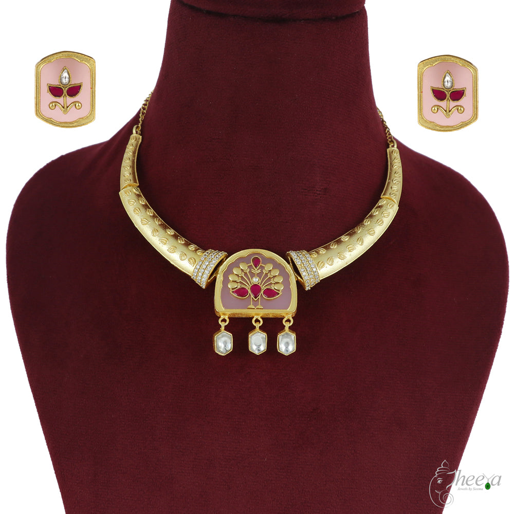 Hasli with Kundan Drops set image 3