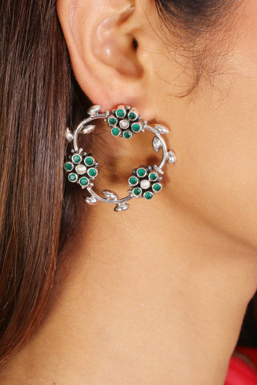 Saadagi Green wreath Earrings image 1
