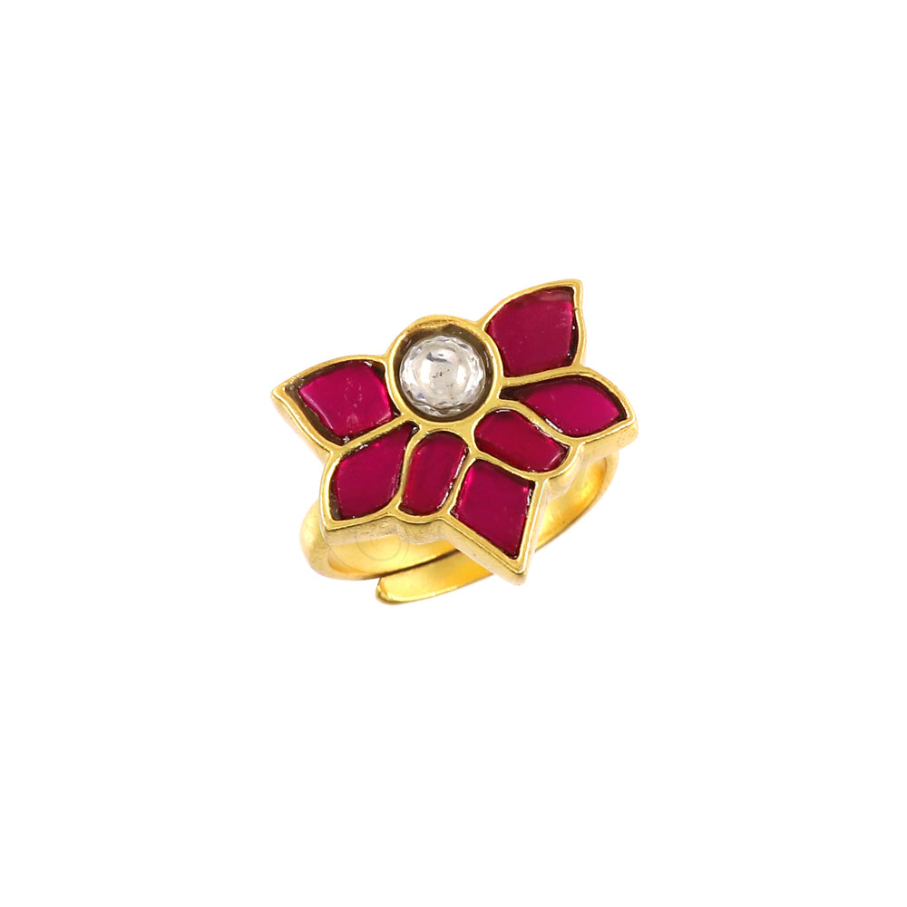 Red Jadau Ring image 2
