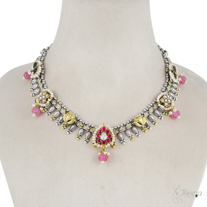 Pink Pumpkin Beads Necklace image 2