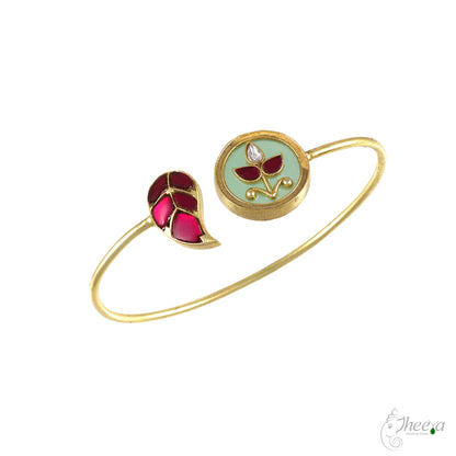 Kundan inlay Work Combo Bracelet image 2