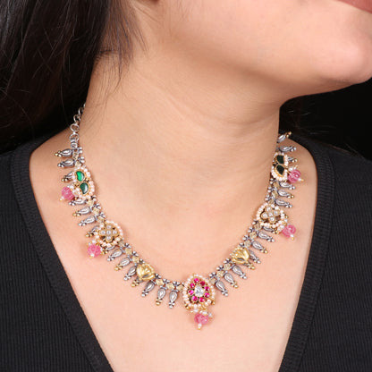 Pink Pumpkin Beads Necklace image 0