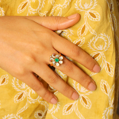 Small Peacock Moissanite  Ring image 1