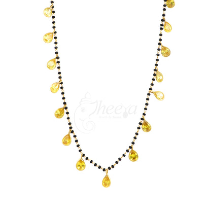 Black Beads with Yellow drops image 0