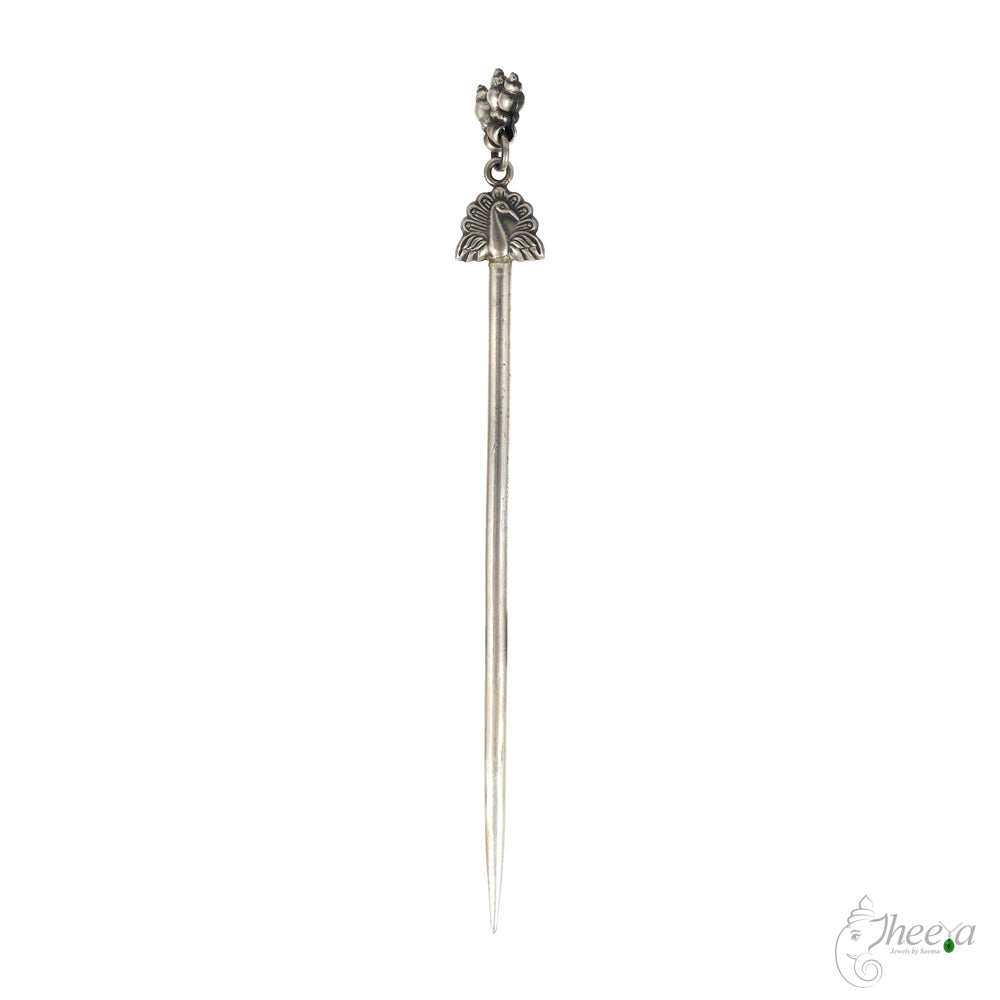 Peacock with Three Danglers Hair Pin image 3