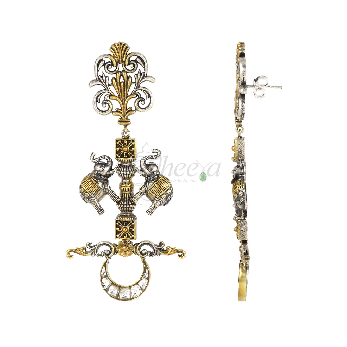 Long Modern with Kundan Earring image 2