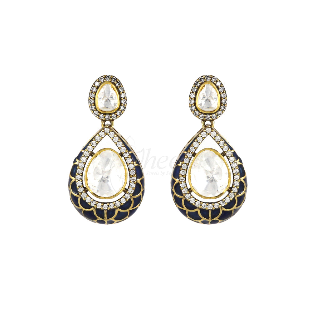 Jadau Kundan Drop Earrings image 3