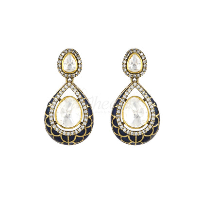 Jadau Kundan Drop Earrings image 3