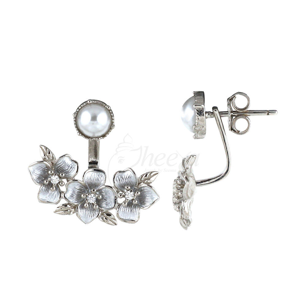 Pearl With Flower Drop image 2