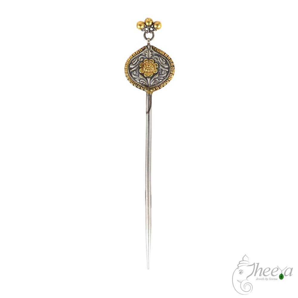 Dual Tone with Dangler Juda Hair Pin image 2