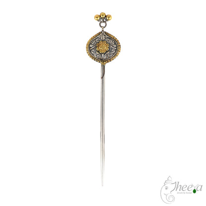 Dual Tone with Dangler Juda Hair Pin image 2