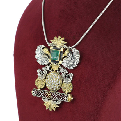 Fusion Pendant with Green Doublet(without Chain) image 1