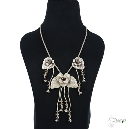 Silver Rose Necklace image 0