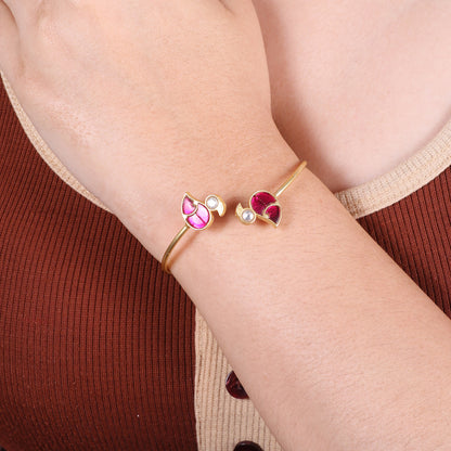 Love Birds Kundan Work Bracelet image 0