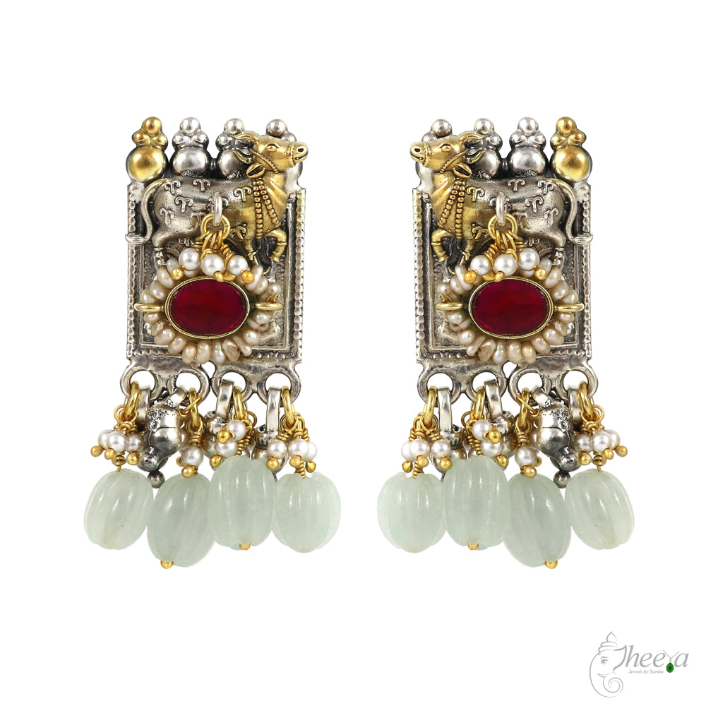 Fusion Necklace Set Lime green drops image 1