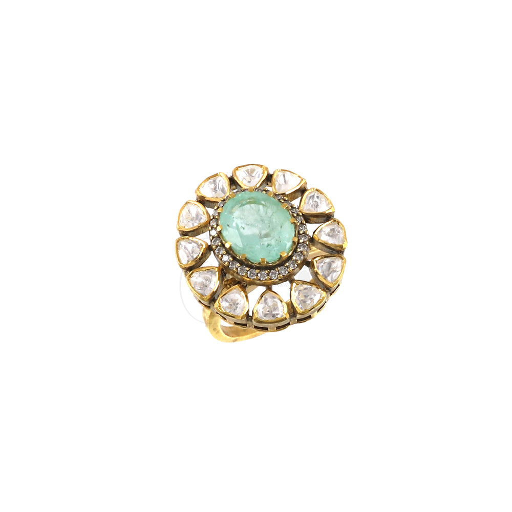 Mint with  Moissanite Ring image 3
