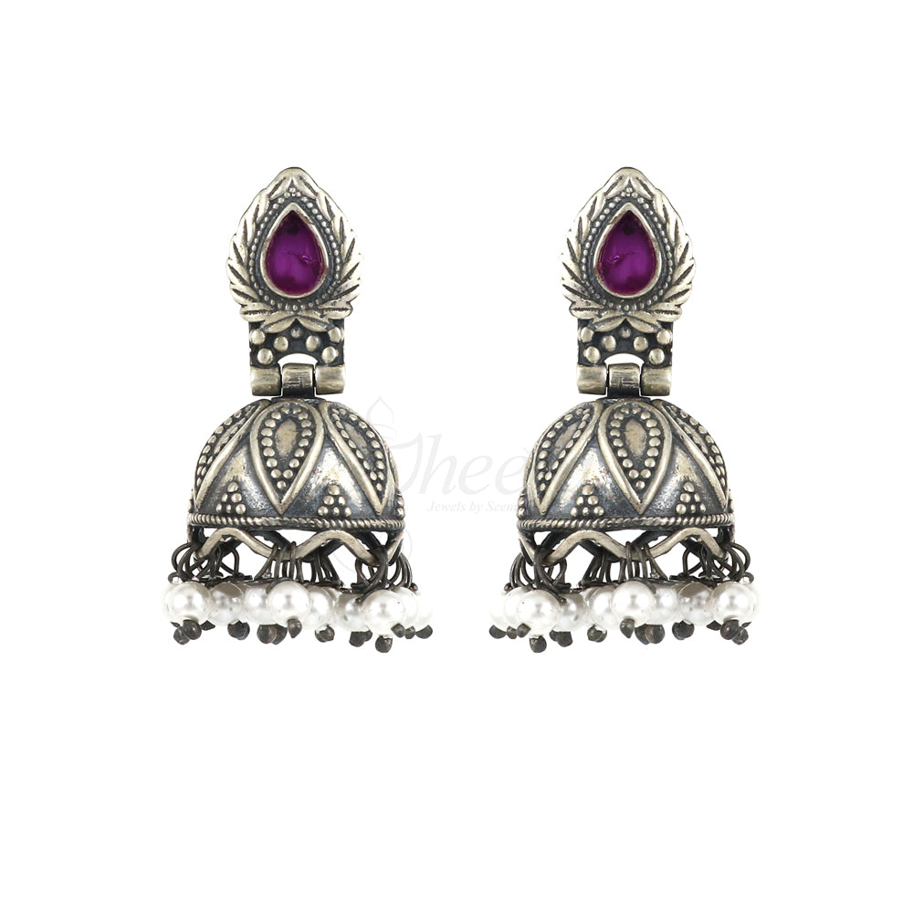 Silver Jhumka image 0