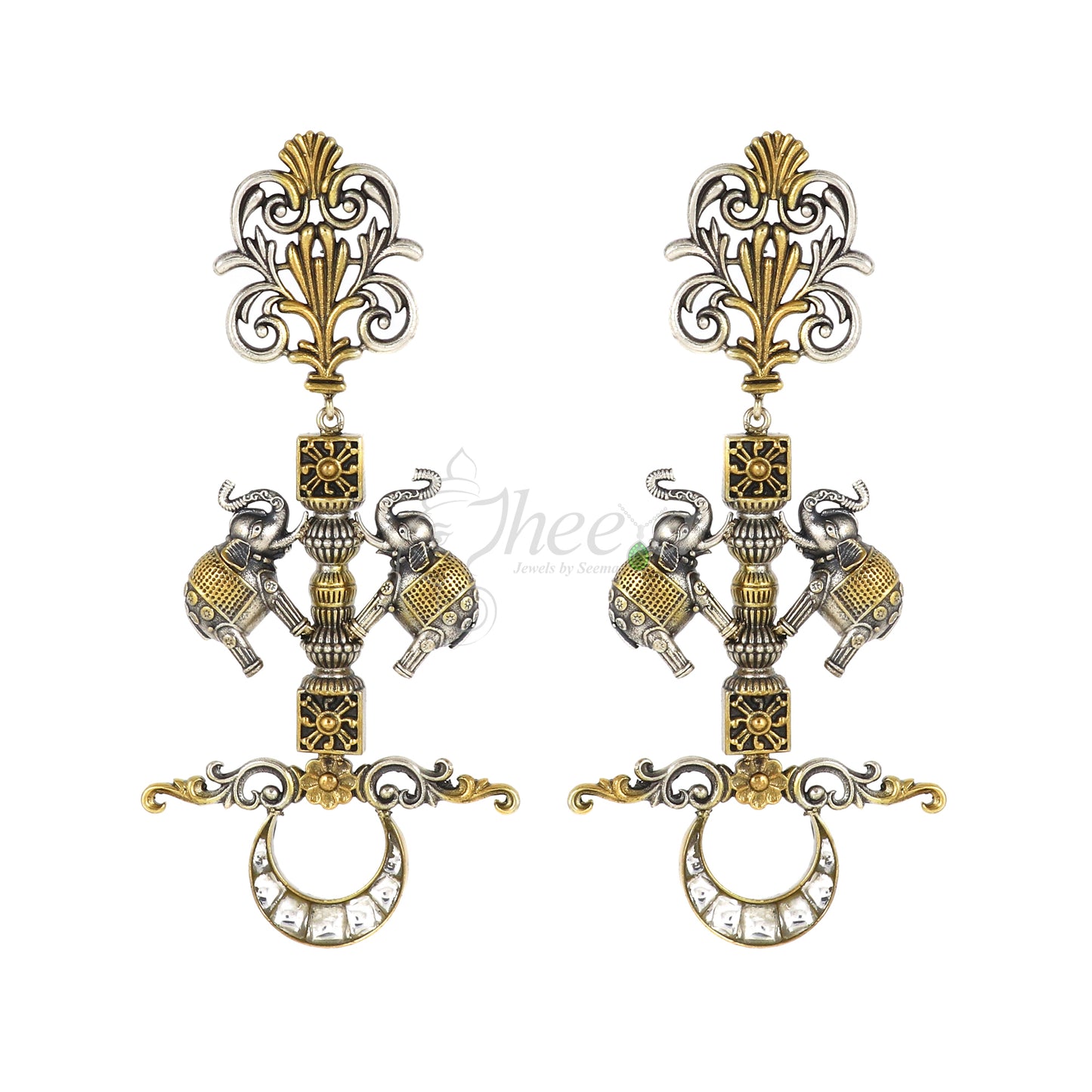 Long Modern with Kundan Earring image 3