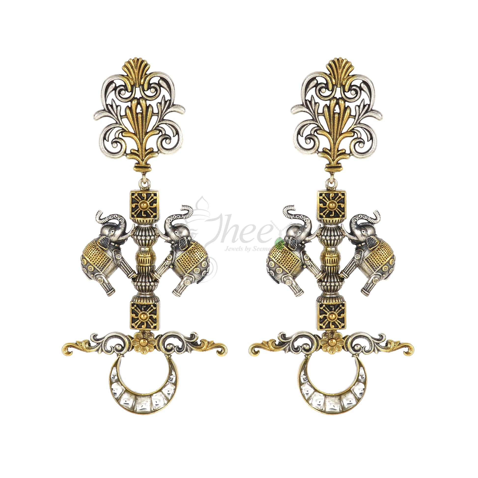 Long Modern with Kundan Earring image 3