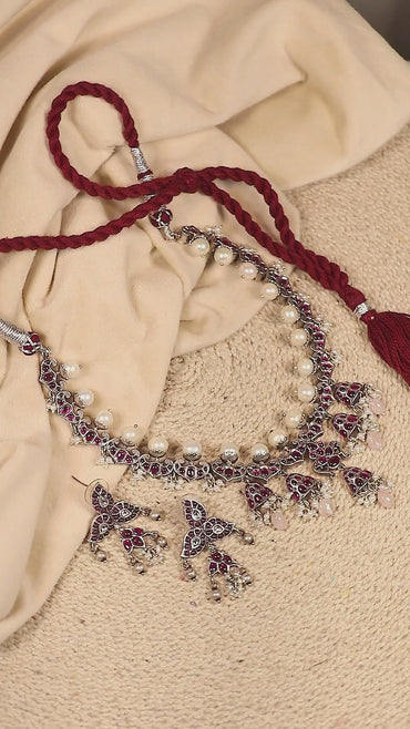 Saadagi Oxidised set with Mango charms