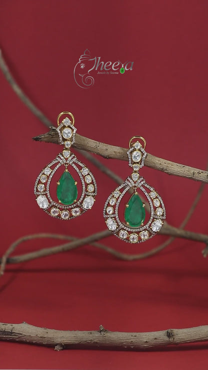 Ratnavalli Green chandbali