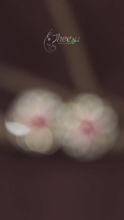 Ratnavalli Ruby n Moissanite Studs