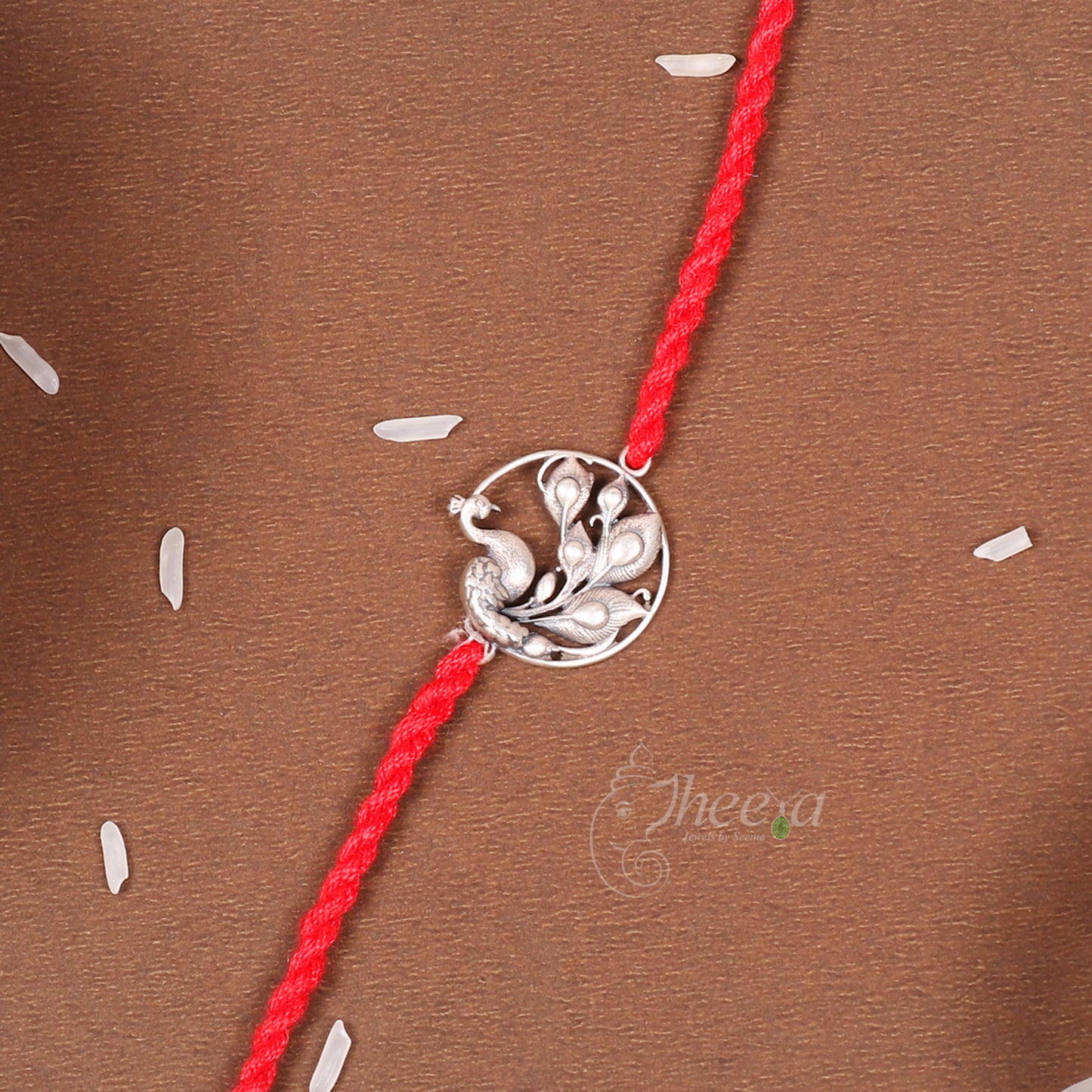 Pure Silver Rakhi tied on a wrist for Raksha Bandhan